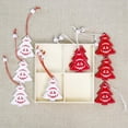 thumbnail image 3 of 12 piezas árbol de navidad piezas de madera con caja regalo etiquetas árbol de navidad adorno Macarena Navidad Árbol de bricolaje Artesanía de madera, 3 of 7