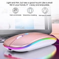 thumbnail image 3 of For Laptop Lightweight Portable Colorful Light Bluetooth Rechargeable Mute Wireless Mouse, 3 of 6