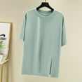 thumbnail image 2 of ZyeKqe Womens Pajama Top Crew Neck Sleep T-Shirt Short Sleeve Lounge Top Soft Summer Tee, 2 of 6