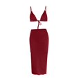 thumbnail image 4 of Traje de baño de tres piezas de bikini cómodo de nailon de color sólido para mujer Traje de baño de tres piezas para mujer OAVQHLG3B Store  lin121212, 4 of 4