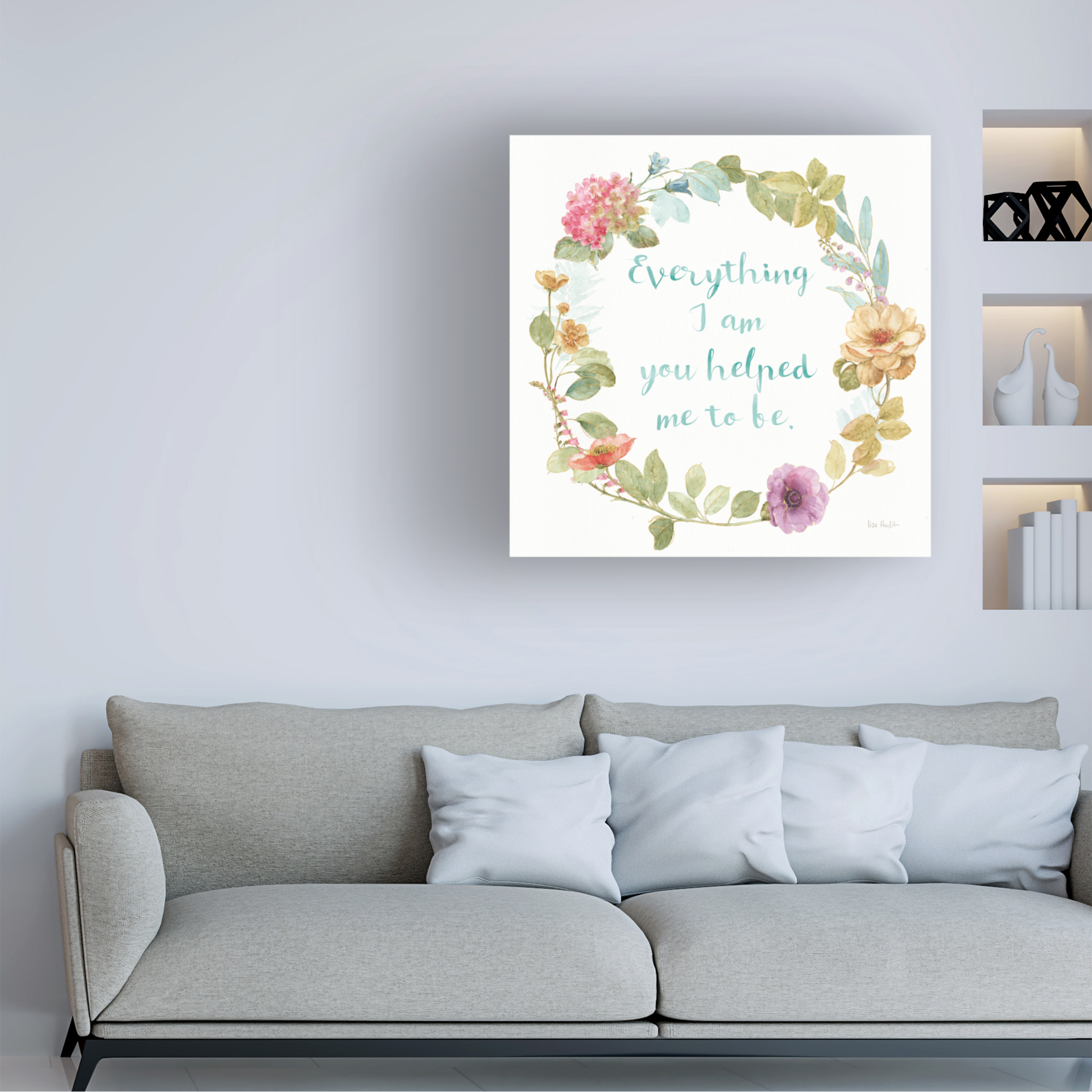 Trademark Fine Art 'Rainbow Seeds Wreath IV Everything' Canvas Art by Lisa Audit
