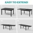 thumbnail image 6 of Crestlive Products Expandable Aluminum Outdoor Patio Dining Table for 6-10, Extendable 53" to 106", Weather-Resistant, 6 of 9