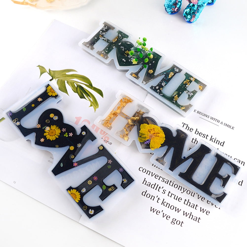 Besufy DIY Home Family Love Epoxy Resin Casting Mould Ornament Making Silicone Mold
