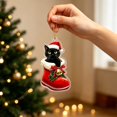 thumbnail image 6 of 2026 Christmas Home Party Decoration Christmas Flat Acrylic Ornaments Cute Mini Hanging Pendants Xmas Tree Decorations Car Interior Rearview Mirror Hanging Decor Festive Small Gift For Holiday, 6 of 7
