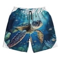 thumbnail image 5 of Goofa Watercolor Turtle4 Printed Mens Swim Trunks Summer Quick Dry Short Beach Swimwear Bathing Suits-X-Large, 5 of 9