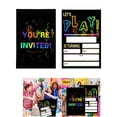 thumbnail image 2 of 20Pcs/Pack Eye Catching Birthday Invites Handmade Neons Designs Invitation Cards For Memorable Parties, 2 of 8
