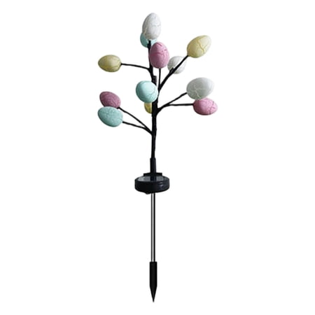 Sktrtpolfis Solar Crackle-Egg Garden Stake Lights IP65 Waterproof Outdoor Easter Decor for Paths Flower Beds & Patios