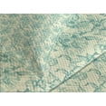 thumbnail image 4 of Ambesonne Green Quilted Bedspread Set 3 Pcs, Botanical Floral Vintage, Queen Size, Cream Pale Blue, 4 of 5