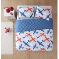 thumbnail image 3 of Kute Kids 2-Piece Ultra Soft Airplane Multicolor Microfiber Reversible Quilt Set, Twin, 3 of 5