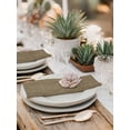 thumbnail image 6 of Cloth Napkins Set of 2 - 20x20 Inches, Vintage Brown Washable Reusable Table Napkins, Farmhouse Retro Dark Solid Color Linen Texture Soft & Absortbent Dining Napkin for Party Wedding Hotel Restaurant, 6 of 8