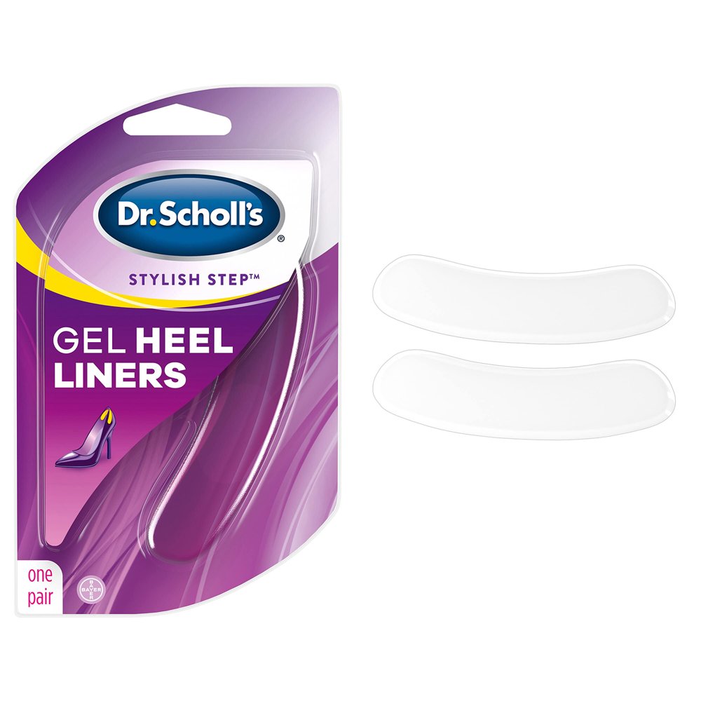 Dr. Scholl's Stylish Step Gel Heel Liners, One Size Fits All, Designed