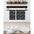 thumbnail image 3 of Vintage Floral Kitchen Dish Towels for Drying Dishes Set of 2, Black Dandelion Plants Country Botanical Waffle Weave Microfiber Hand Tea Bathroom Towels Quick Dry & Absorbent Towel 15.7x23.6, 3 of 7