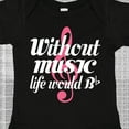 thumbnail image 4 of Inktastic Without Music Life Would Be Flat Girls Baby Bodysuit, 4 of 5