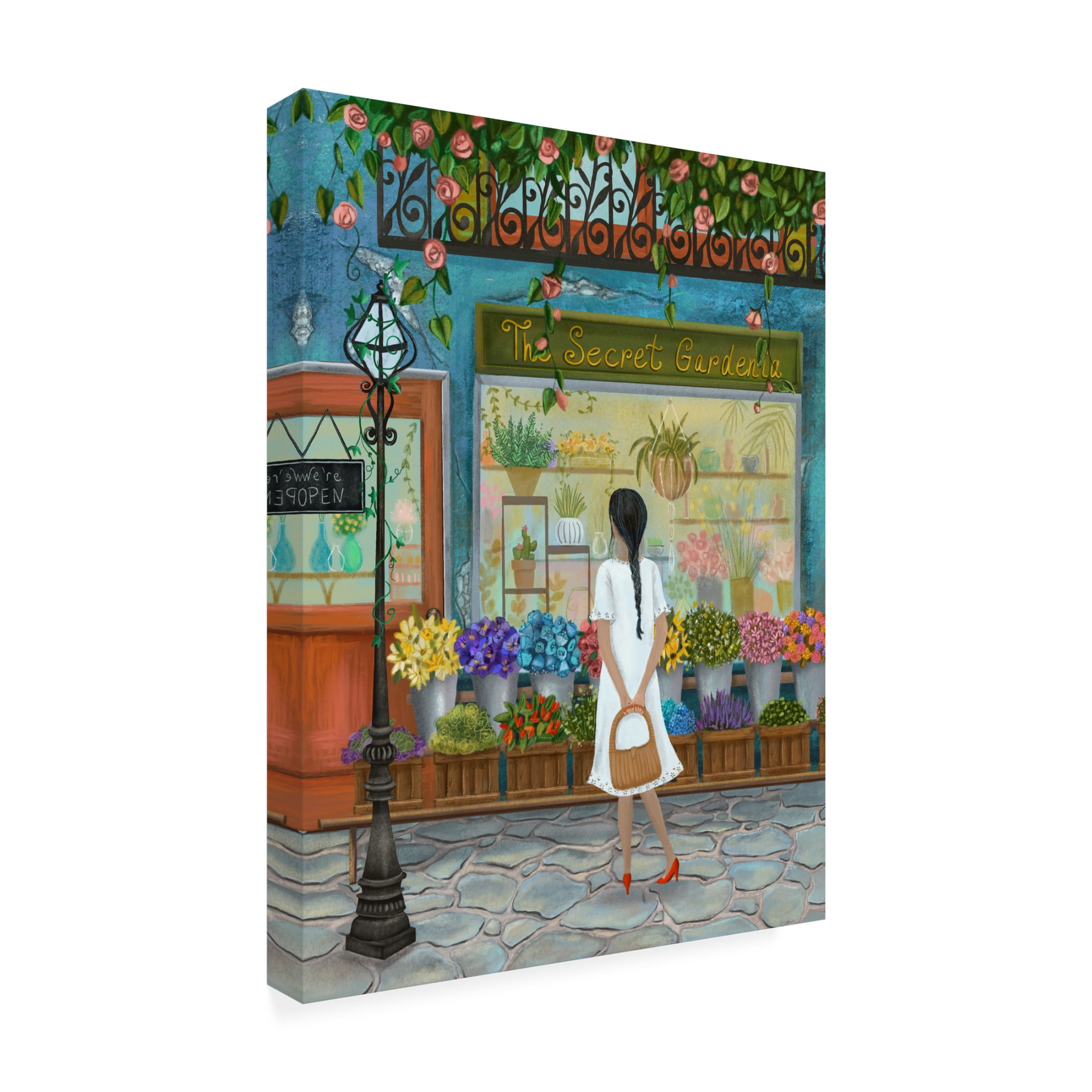 Canvas Wall Art - Christine Rotolo 'Flower Shop' Wall Art for Living Room, Bedroom, or Office Décor by Trademark Fine Art - 35 x 47 Inches