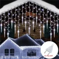 thumbnail image 3 of Guirnalda de luces LED con forma de copo de nieve, guirnalda de luces navideñas con enchufe europeo, para exteriores, para decoración de fiestas en el hogar y el jardín, 3 of 5