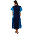 thumbnail image 4 of Bimba Womens Cotton Kaftan Long Pannel Kimono Caftan Elastic Waist Night Wear, 4 of 7