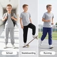 thumbnail image 2 of Boys Sweatpants Toddler 3 Pack Jogger Pants with Pockets Soft Dry Comfy Kids Clothes12-14, 2 of 7