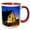 Red/White, variant on 3drose, Usa, Washington, Walla Walla, Barn - Us48 Rdu0110 - Richard Duval, 11oz Two-tone Red Mug