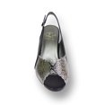thumbnail image 2 of FLORAL Corina Women's Wide Width Two Tone Metallic Snake Front Dress Slingback BLACK 7, 2 of 6