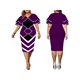 thumbnail image 1 of TRKIYQC Vestido ajustado para mujer, cuello en V, doble capa, manga corta con volantes, cremallera trasera, falda de una pieza TRKIYQC Vida cotidiana, 1 of 5