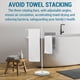 thumbnail image 3 of Soporte para toallas de baño de metal blanco mate de 40 pulgadas de alto con 3 barras giratorias, soporte para toallas de secado, 3 of 7
