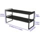 thumbnail image 3 of Libreros Bookshelf Iron Art Storage Rack Desk Bookshelf Magazine Rack Oficina Archivo Rack Estantería de Dos Pisos Negro/Blanco Estantería (Color : Rojo, Size : 14.37), 3 of 5