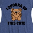 thumbnail image 3 of Instant Message - I Quokka Up This Cute - Toddler & Youth Girls Fit & Flare Dress, 3 of 5