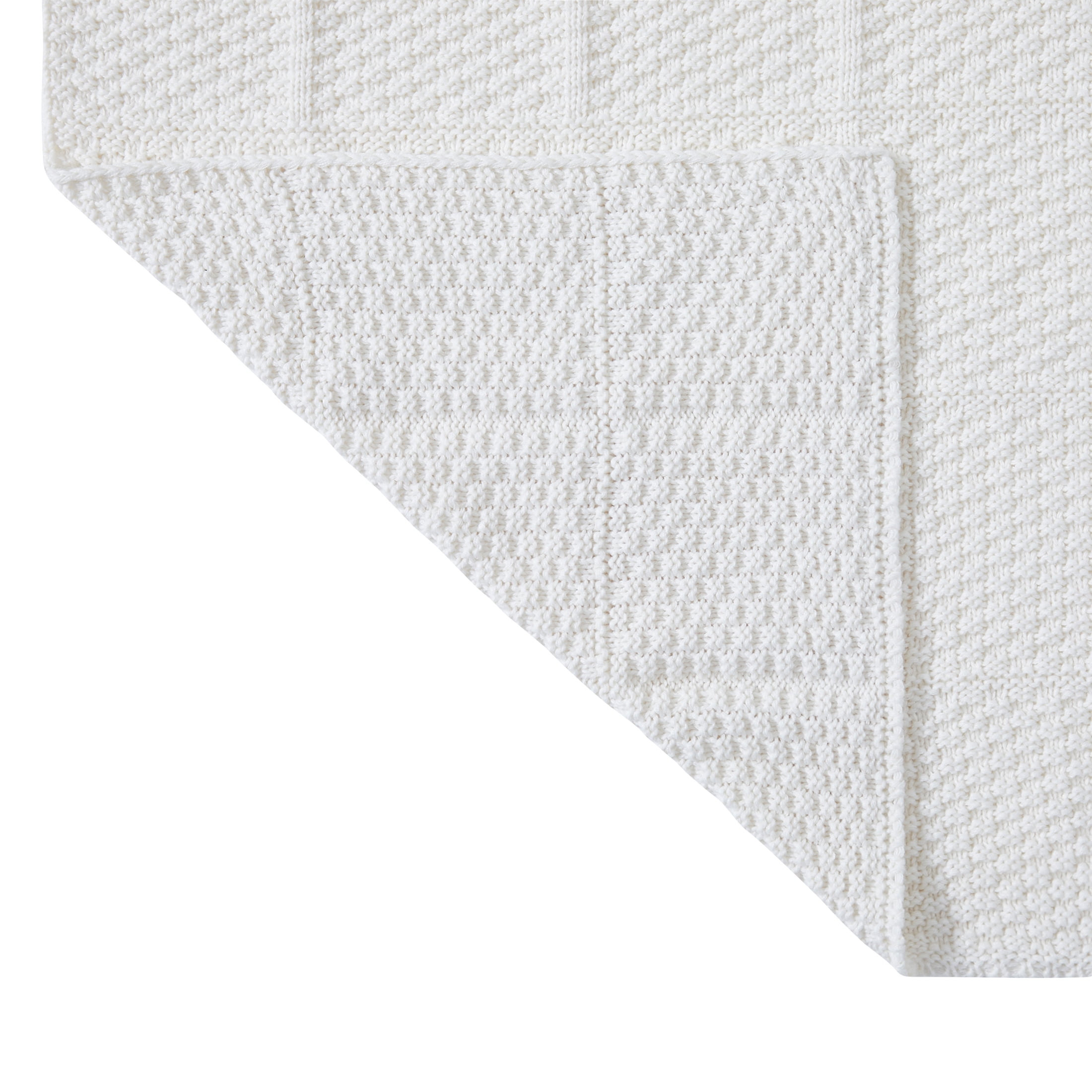 My Texas House Kelsey Ivory Acrylic Knit Throw, 60" x 80"