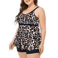 thumbnail image 2 of Mycoco Women's Plus Size Tankini Swimsuits Two Piece Bathing Suits Tankini Set Swimwear, 2 of 7