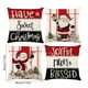 thumbnail image 3 of Juego de 4 fundas de almohada navideñas | Estampado de Papá Noel, muñeco de nieve y árbol de Navidad | Decoración navideña de poliéster de 45 x 45 cm | Fundas de cojín para dormitorio y sala de estar, 3 of 5