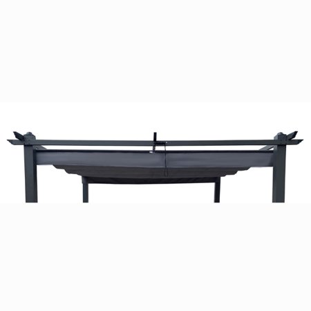 DEELLEEO 13 x 10ft Outdoor Patio Replacement Top Fabric Retractable Pergola Shade Pergola Canopy Top Fabric