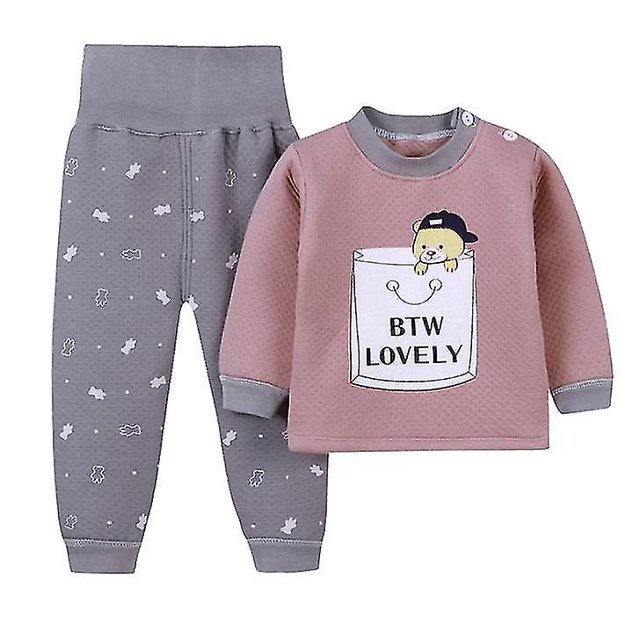 100 Altura 90 -100cmmaroon claroTrajes de ropa interior térmica para niños, linda ropa de dibujos animados invierno cálido esquí esquí Gafas de esquí