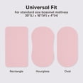 thumbnail image 4 of Parent's Choice 180 Thread Count Pink Cotton Fitted Bassinet Sheets, 2 Pack, 4 of 6