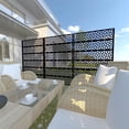 thumbnail image 6 of Outdoor Privacy Screens and Panels for Patio Metal Privacy Fence Screen with Freestanding Decorative Room Divider for Balcony Deck Garden Backyard Swimming Pool 6 FT, 6 of 7