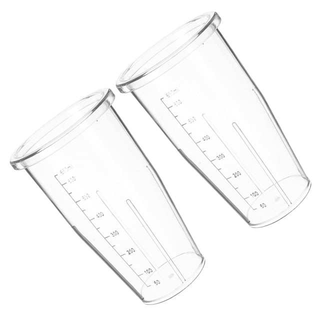 BESTYASH 2Pcs Plastic Blender Cups Replacement with Precise Measurement for Mixing and Blending At Home