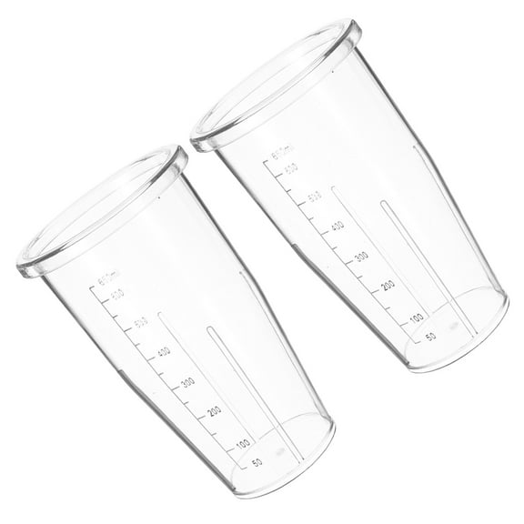 OULII Set of 2 Plastic Blender Cups with Measurement Markings, Replacement for Versatile Home and Kitchen Use