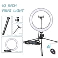 thumbnail image 4 of 3-Color Stepless Dimming10 "Ring Light Iron Metal Bracket Bluetooth Set White&Warm&Soft Light Protect Eyes Make The Environment Around Romantic & Safer For Video Portrait Product Photography, 4 of 9