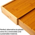 thumbnail image 5 of Vaiyer Bamboo Expandable Drawer Organizer for Utensils Holder Expands up to 20 inches wide, Adjustable Cutlery Tray,, 5 of 7