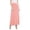 Pink, variant on Women's Casual Foldable Waist Comfy Loose Fit Solid Maxi Skirt S-3XL
