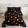 thumbnail image 2 of Manfei Red Cherry Bedding Comforter Set,Cute Flowers Daisy Twin Comforter Sets,Sweet Fruit Bedding Set For Kids,Super Cozy Room Decor Reversible,2 Pieces, 2 of 8