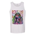 thumbnail image 3 of Colorful Beagle | Dogs Love You | Dean Russo Art Animal Lover Mens Tank Top, White, Medium, 3 of 6