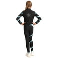 thumbnail image 4 of Sholeno Kids Ice Skating Outfit Girls Zip Jacket Coat with Figure Skating Leggings Yoga Dance Pants Light Blue 6, 4 of 7
