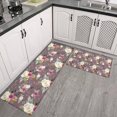 thumbnail image 2 of Pioneer Flower Floral Print Pattern Kitchen Rugs Sets Of 2,Anti Fatigue Kitchen Mat Rugs Non Slip Washable,Decorative Kitchen Floor Mats for Kitchen,Sink,Laundry,17"x30"+17"x47", 2 of 7