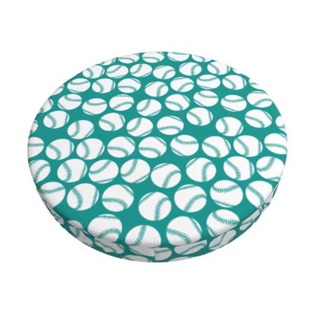 Balery Green Baseball Fundas de asiento para taburete de bar redondo de tela de terciopelo ajustables que protegen de arañazos y manchas para sillas de 14 a 17 pulgadas.-12 inch