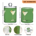 thumbnail image 5 of Yayeee 4 Pack Qtip Holder Bathroom Cotton Swab Canister with Lid Clear Dispenser Set, Green Lemon Juice, 5 of 6