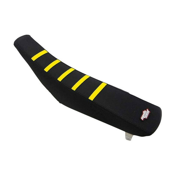 Motoseat Ribbed Traction Seat Cover Black/Black/Yellow