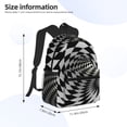 thumbnail image 4 of Vsdgher 3D Vortex Illusion Print Unisex Large Capacity Bookbag Schoolbag Casual Daypack for High School/College/Teens/Travel/Work, 4 of 8