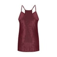 thumbnail image 7 of AKOEE Sequin Camisole Tops for Women Sleeveless Sparkle Glitter Tank Shirt Fashion Party Club Going Out Outfit (XL, Wine), 7 of 7