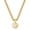 Gold B, variant on Gold Initial Necklace,14K Gold Plated Round Letter Pendant Hollow Capital Monogram 5mm Cuban Chain Necklace Alphabets from A-Z Dainty Jewelry for Women Men