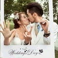 thumbnail image 4 of 3pcs Creative Weddings Day DIY Paper Photo Frame Photo Booth Props for Wedding, 4 of 8